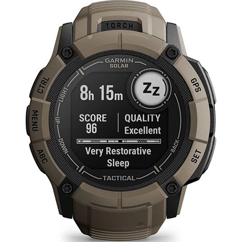 Smartwatch Garmin Instinct 2X Solar Tactical - Castanho Supply