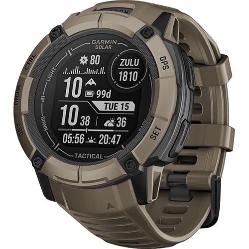 Smartwatch Garmin Instinct 2X Solar Tactical - Castanho Supply