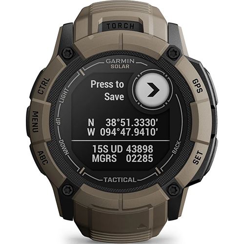 Smartwatch Garmin Instinct 2X Solar Tactical - Castanho Supply