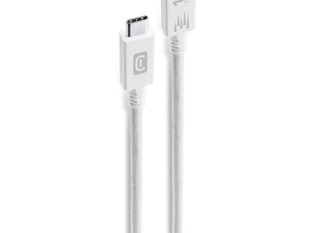 Cabo USB-C Cellular Line Fast Transfer 1.5m - Branco For Sale